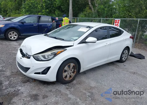 2016 Hyundai Elantra Se из США, поврежденный, VIN 5NPDH4AE9GH758914